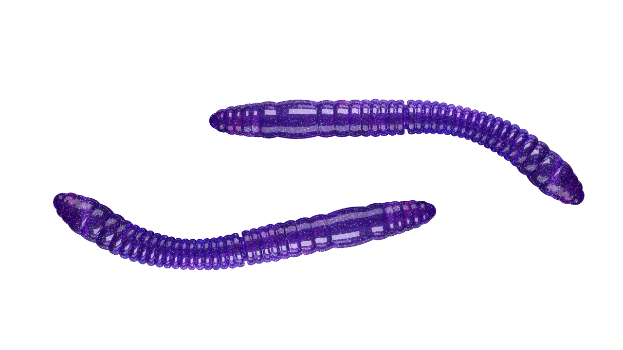 Fatty D Worm Tournament 020 Purple with Glitter (55mm) Cheese