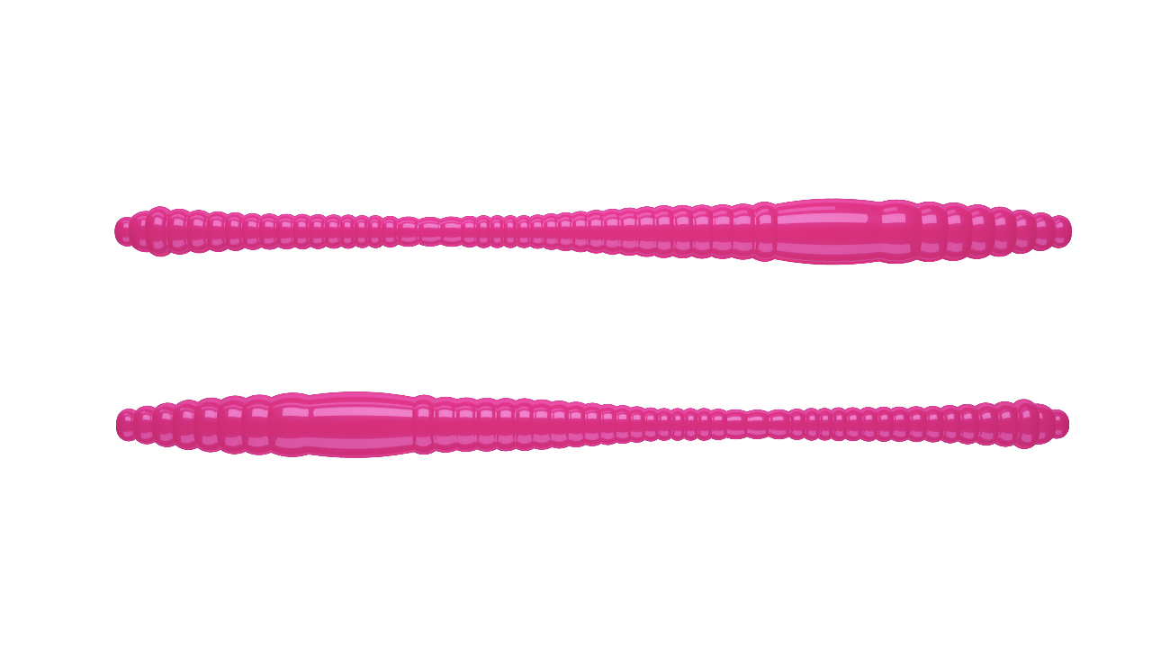 15 Stück Libra Lures Dying Worm 019  Hot Pink in 70mm (Cheese)