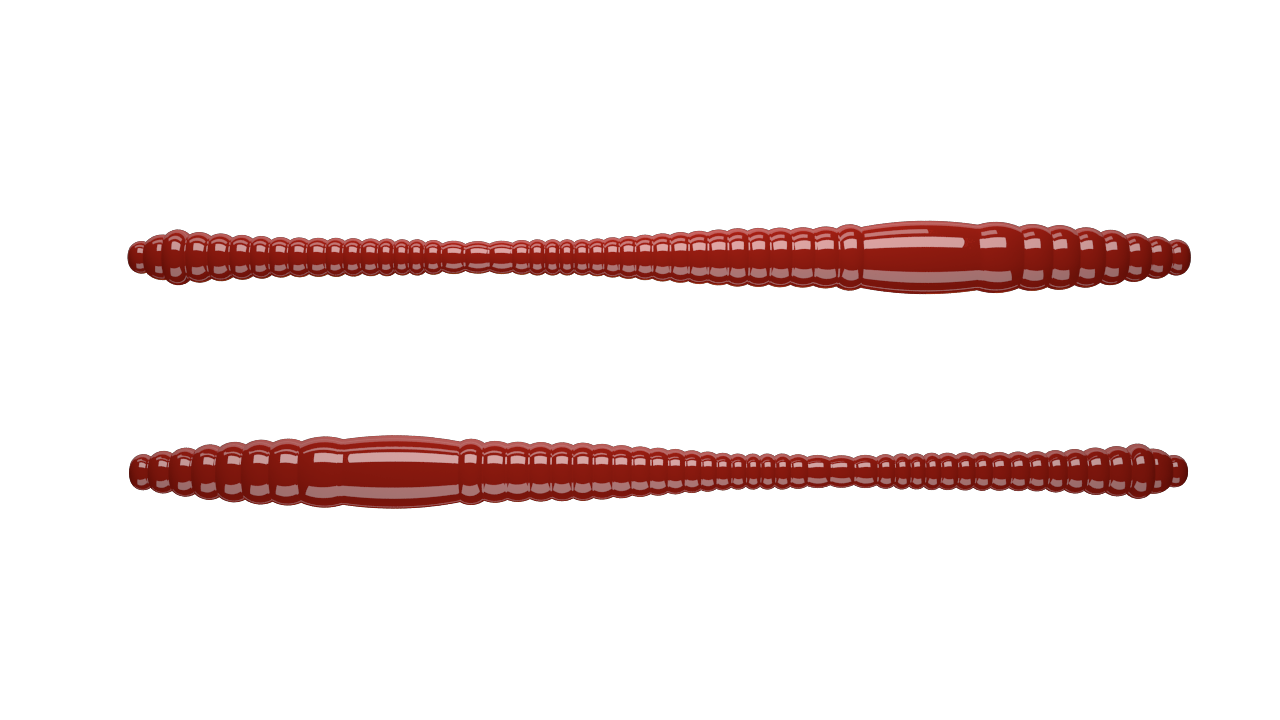 15 Stück Libra Lures Dying Worm 021 Red in 70mm (Cheese)