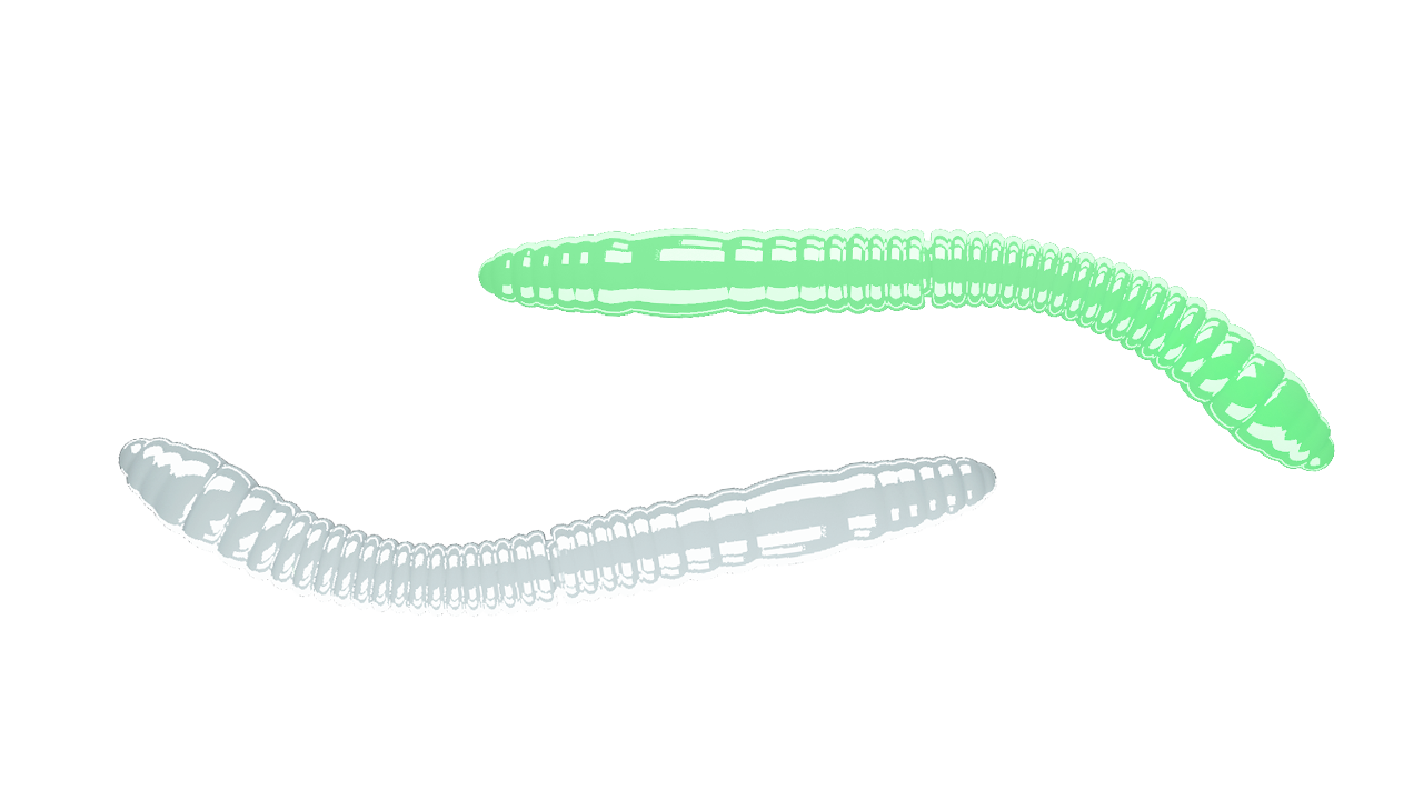 Fatty D Worm Tournament 000 Glow (55mm) Cheese