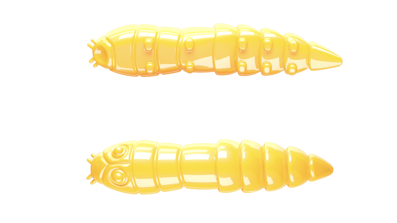 10 Stück Libra Lures Kukolka 007 Yellow in 42mm (Cheese)