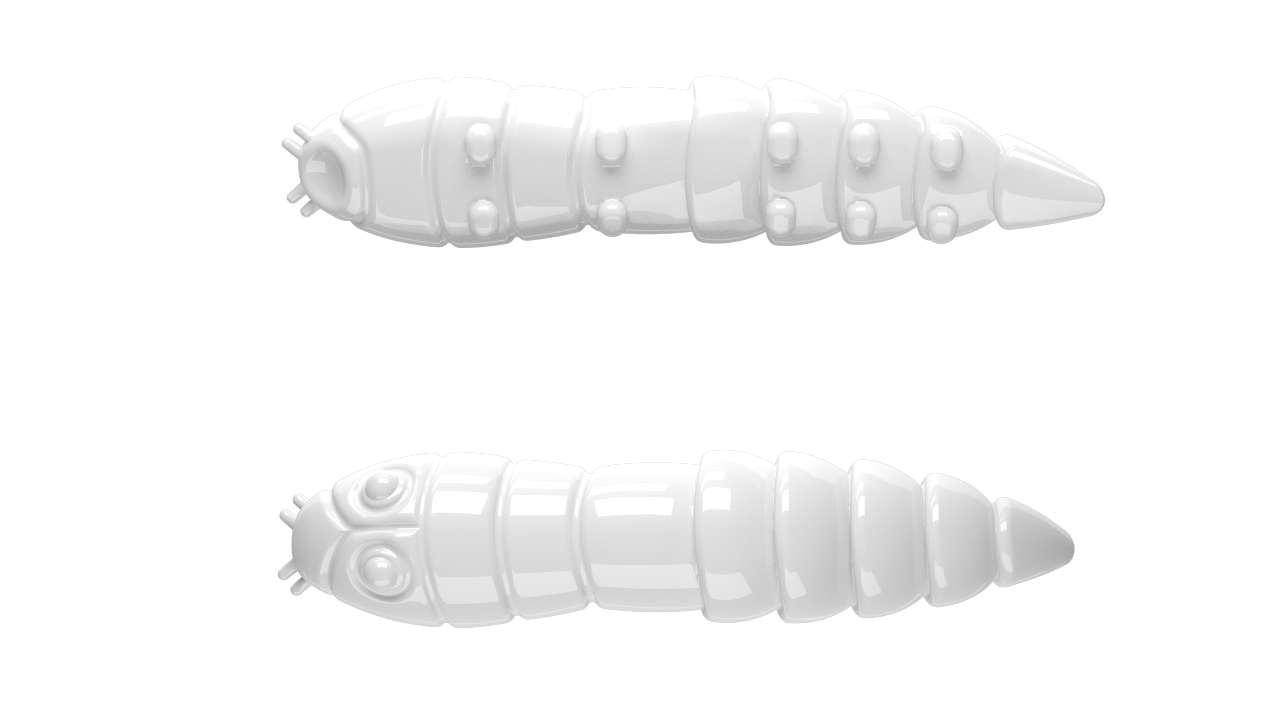 10 Stück Libra Lures Kukolka 001 White in 42mm (Cheese)