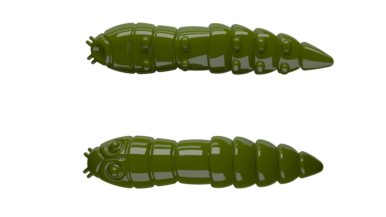 10 Stück Libra Lures Kukolka 031 Olive in 42mm (Cheese)