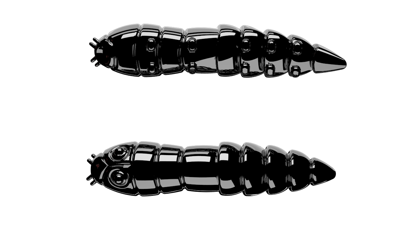 10 Stück Libra Lures Kukolka 040 Black in 42mm (Cheese)