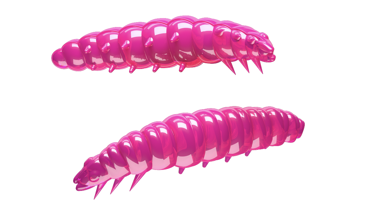 Libra Lures Larva 019 Hot Pink / 45mm / 8 Stück / Geschmack Käse