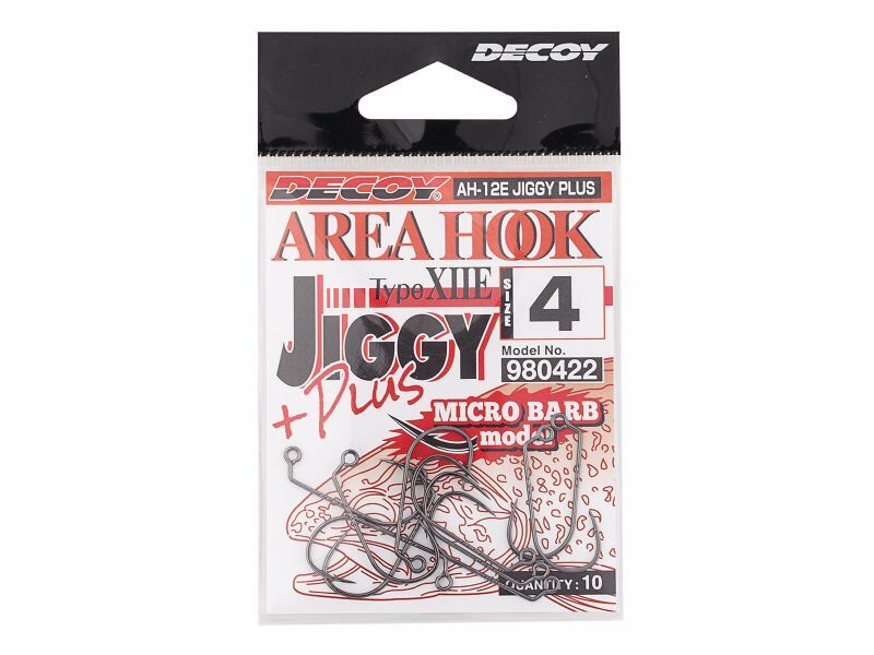 Decoy Area Hook Type XII AH-12E Jiggy Plus Größe 6 (mit Microwiderhaken)