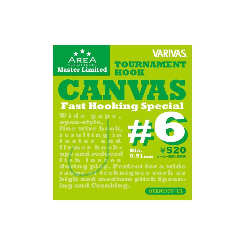 Canvas Tournament Hook Fast Hookin Special #6 (ohne Wiederhaken) Canvas Tournament Hook Fast Hookin Special #6 (ohne Wiederhaken)