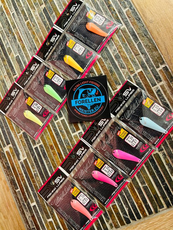 8x SV Fishing Lures Spoon Metal Twitch 3,3gr Glow 8x SV Fishing Lures Spoon Metal Twitch 3,3gr Glow