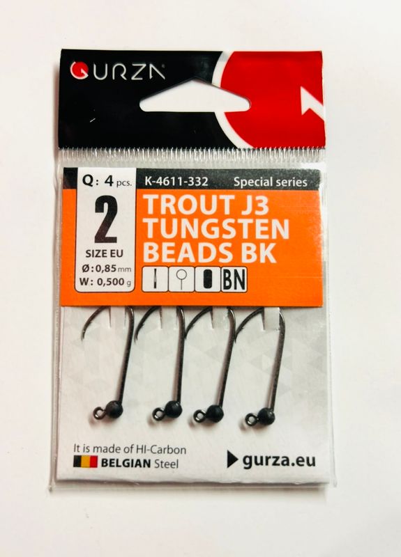 Gurza Trout J3 Tungstenhaken mit Widerhaken #2 (black) 0,85mm / 0,5g Gurza Trout J3 Tungstenhaken mit Widerhaken #2 (black) 0,85mm / 0,5g