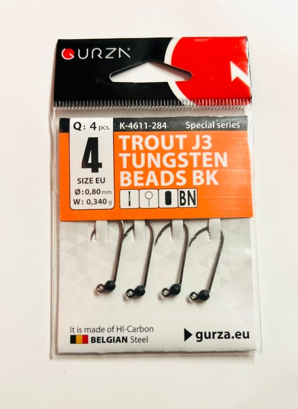 Gurza Trout J3 Tungstenhaken mit Widerhaken #4 (black) 0,8mm / 0,34g Gurza Trout J3 Tungstenhaken mit Widerhaken #4 (black) 0,8mm / 0,34g