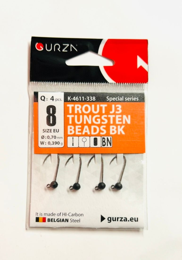 Gurza Trout J3 Tungstenhaken mit Widerhaken #8 (black) 0,7mm / 0,39g Gurza Trout J3 Tungstenhaken mit Widerhaken #8 (black) 0,7mm / 0,39g