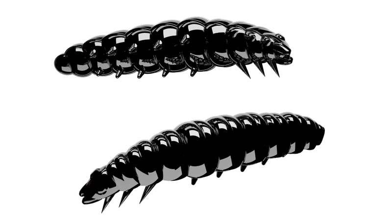 Libra Lures Larva 040 Black / 45mm / 8 Stück / Geschmack Käse Libra Lures Larva 040 Black / 45mm / 8 Stück / Geschmack Käse