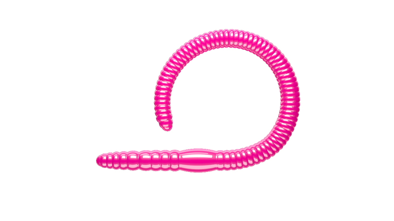 10 Stück Libra Lures Flex Worm 019 Hot Pink in 95mm (Cheese)