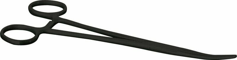 Klemme 18cm gebogen schwarz Klemme 18cm gebogen schwarz