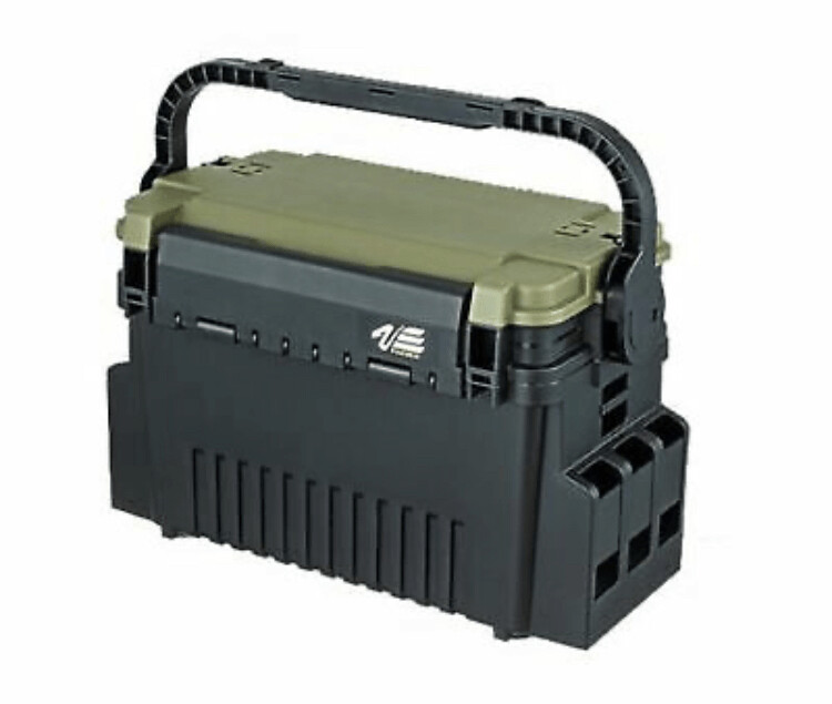 Meiho Versus VS-7070N Tacklebox in Schwarz-Grün – kompakter Angelkoffer mit Griff-Arretierung für Forellenangler