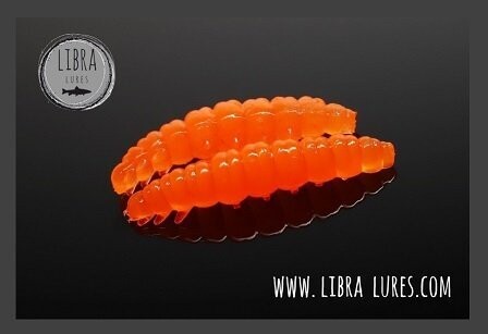 Libra Lures Larva 011 Hot Orange / 30mm / 15 Stück / Geschmack Käse Libra Lures Larva 011 Hot Orange / 30mm / 15 Stück / Geschmack Käse