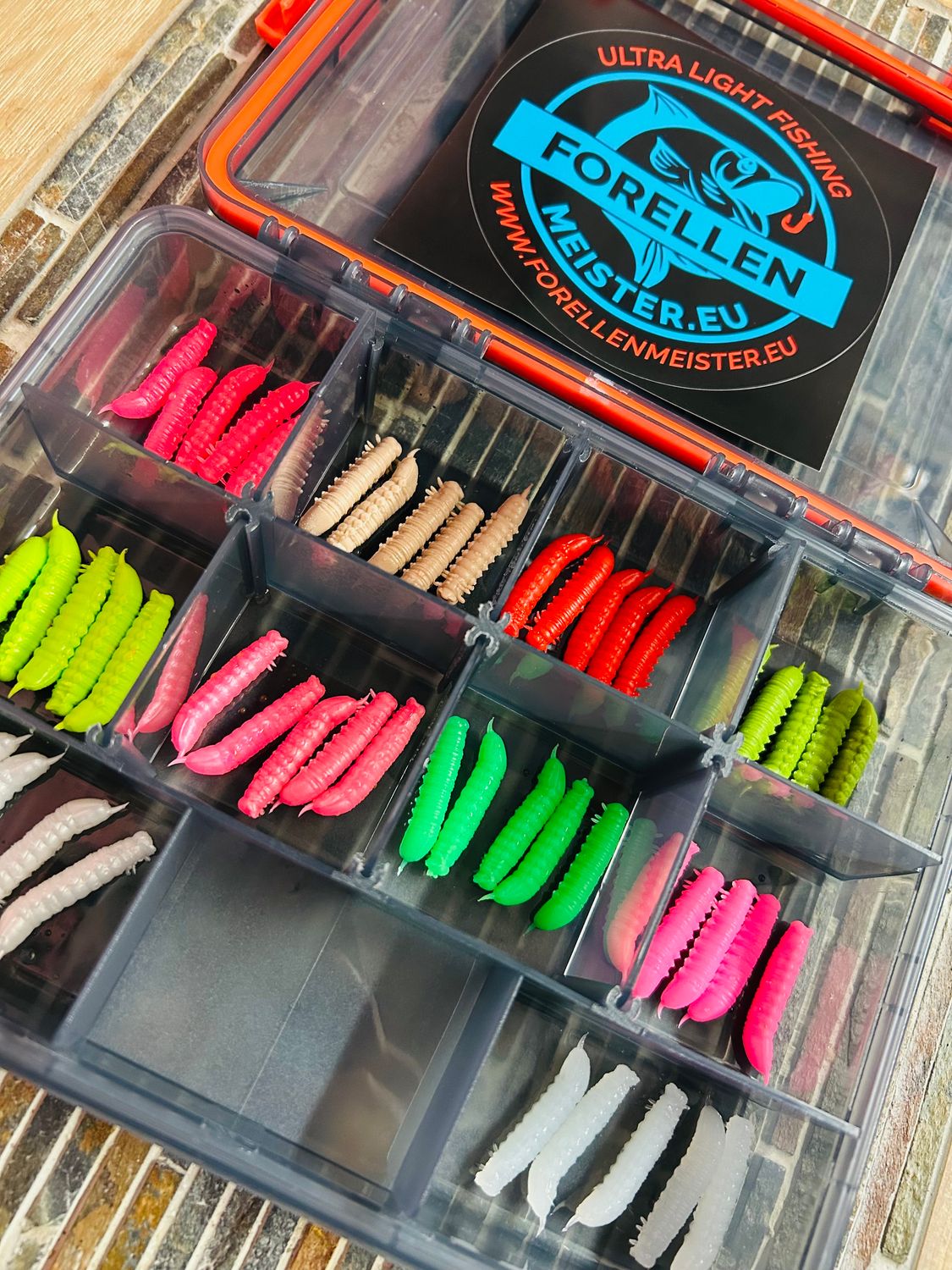 Libra Lures Set in Box mit Gummidichtung (50 Stück Libra Lures Goliath 30mm / Käse) Libra Lures Set in Box mit Gummidichtung (50 Stück Libra Lures Goliath 30mm / Käse)