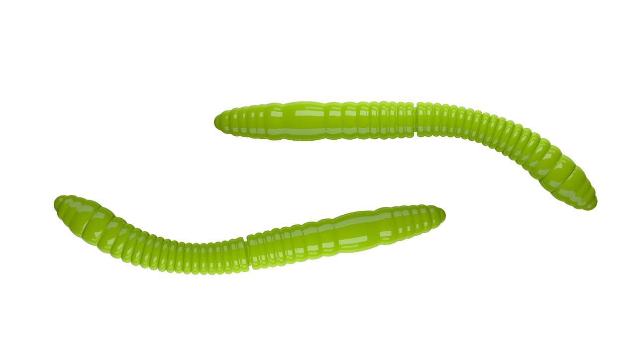 Fatty D Worm Tournament 027 Apple Green (55mm) Cheese Fatty D Worm Tournament 027 Apple Green (55mm) Cheese