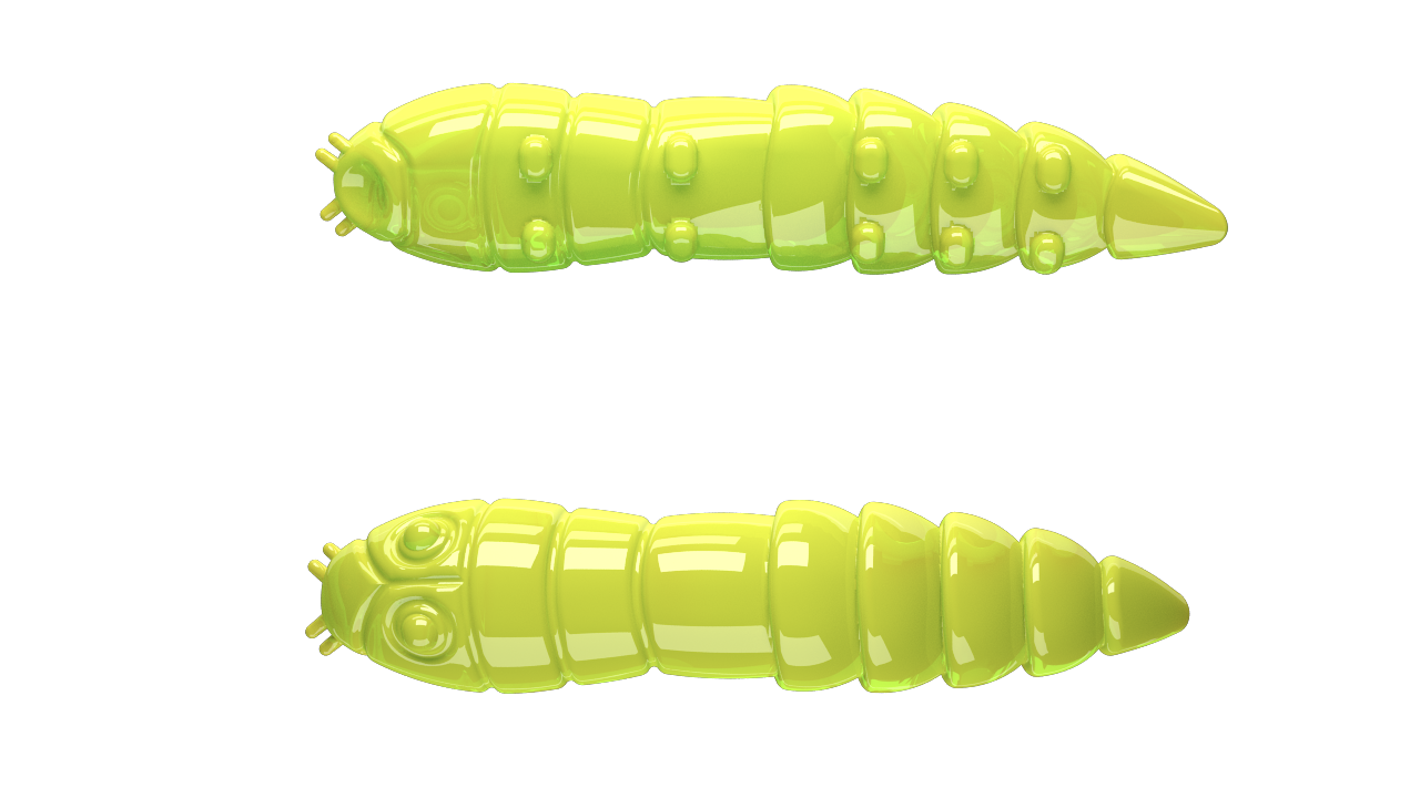 10 Stück Libra Lures Kukolka 027 Apple Green in 42mm (Cheese) 10 Stück Libra Lures Kukolka 027 Apple Green in 42mm (Cheese)