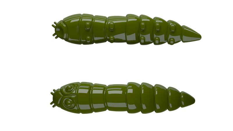 10 Stück Libra Lures Kukolka 031 Olive in 42mm (Cheese) 10 Stück Libra Lures Kukolka 031 Olive in 42mm (Cheese)