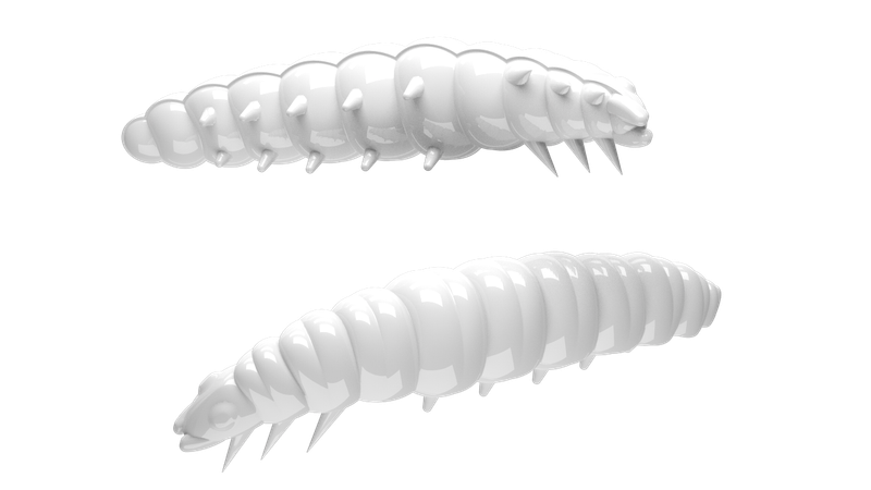 Libra Lures Larva 001 White / 45mm / 8 Stück / Geschmack Käse Libra Lures Larva 001 White / 45mm / 8 Stück / Geschmack Käse