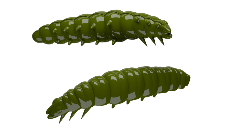 Libra Lures Larva 031 Olive / 45mm / 8 Stück / Geschmack Käse Libra Lures Larva 031 Olive / 45mm / 8 Stück / Geschmack Käse