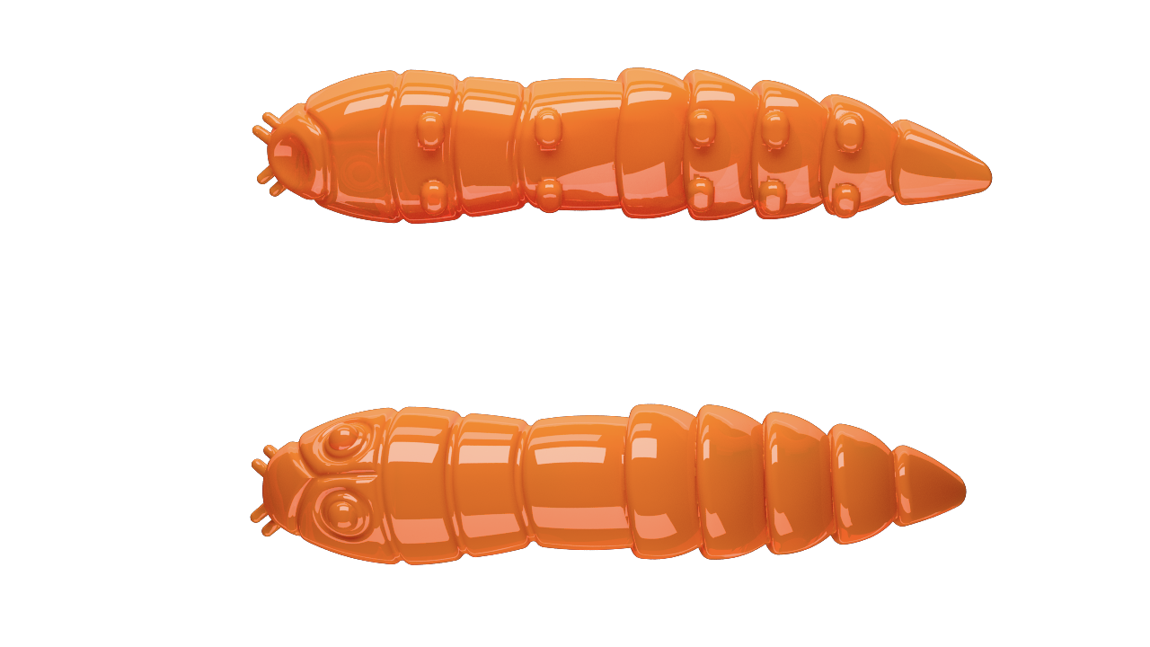 10 Stück Libra Lures Kukolka 011 Hot Orange in 42mm (Cheese)