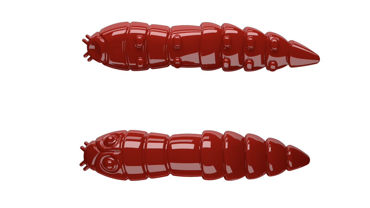 10 Stück Libra Lures Kukolka 021 Red in 42mm (Cheese)