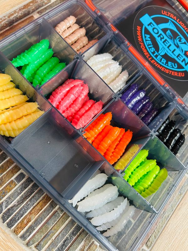Libra Lures XXL Set in Box mit Gummidichtung (100 Stück Libra Lures Kukolka 42mm / Käse) Libra Lures XXL Set in Box mit Gummidichtung (100 Stück Libra Lures Kukolka 42mm / Käse)