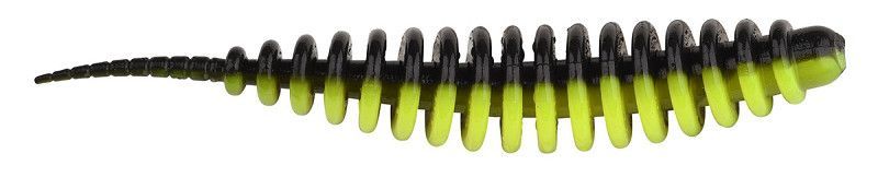 Troutmaster Master Worm 65mm Forellenköder Knoblauch Black Lime 8 Stück