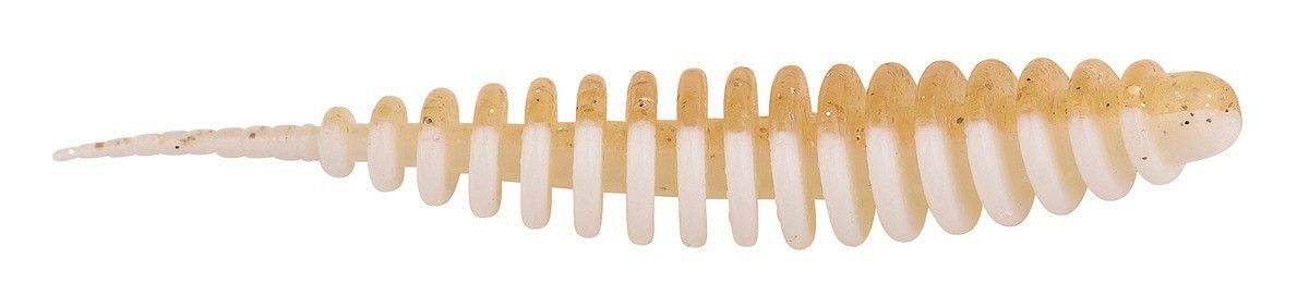 Trout Master Worm 65 mm / 8 Stück (Knoblauch)  Gold Glitter