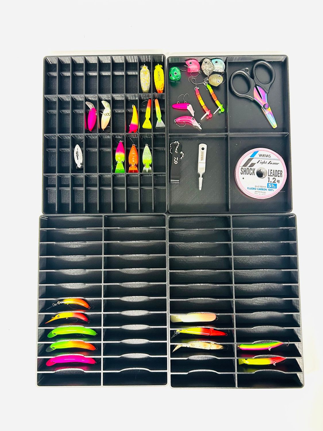 Meiho 7090A Einlagen Set für Wobbler, Gummiköder und Zubehör – perfekte UL Forellenbox Organisation