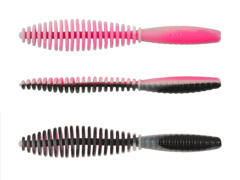 Troutmaster Leech 75mm Knoblauch Black Back Forellenköder 8 Stück Trout Master Leech 75 Gummiköder für Forellen, 7,5 cm, mit Knoblaucharoma für UL-Angeln und Micro Jigs