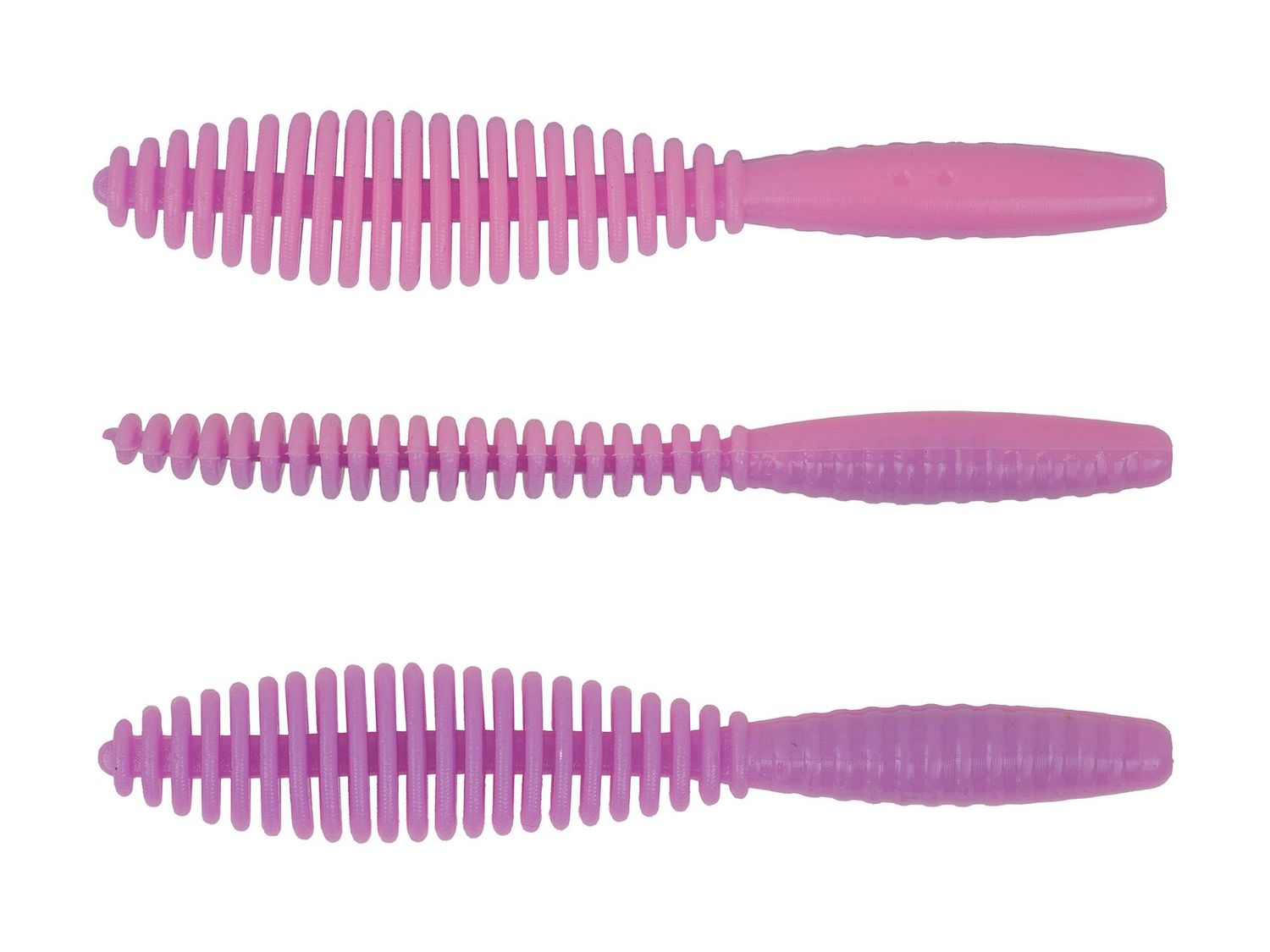 Troutmaster Leech 75mm Knoblauch Bubblegum Forellenköder 8 Stück Trout Master Leech 75 Gummiköder für Forellen, 7,5 cm, mit Knoblaucharoma für UL-Angeln und Micro Jigs