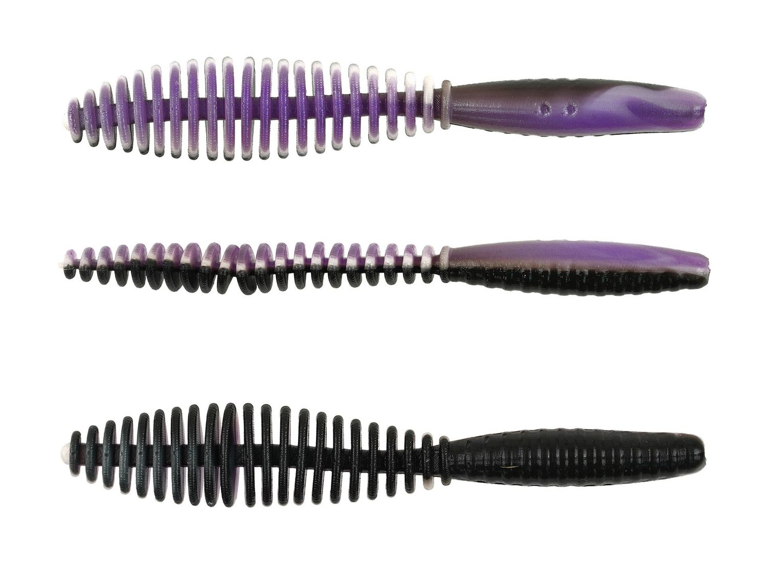 Troutmaster Leech 75mm Knoblauch Plum Forellenköder 8 Stück Trout Master Leech 75 Gummiköder für Forellen, 7,5 cm, mit Knoblaucharoma für UL-Angeln und Micro Jigs