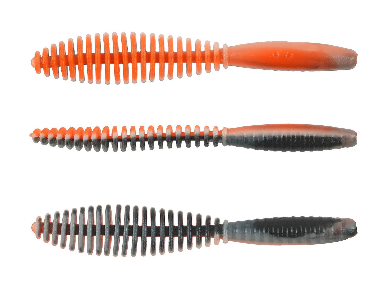 Troutmaster Leech 75mm Knoblauch Turbo Forellenköder 8 Stück Trout Master Leech 75 Gummiköder für Forellen, 7,5 cm, mit Knoblaucharoma für UL-Angeln und Micro Jigs