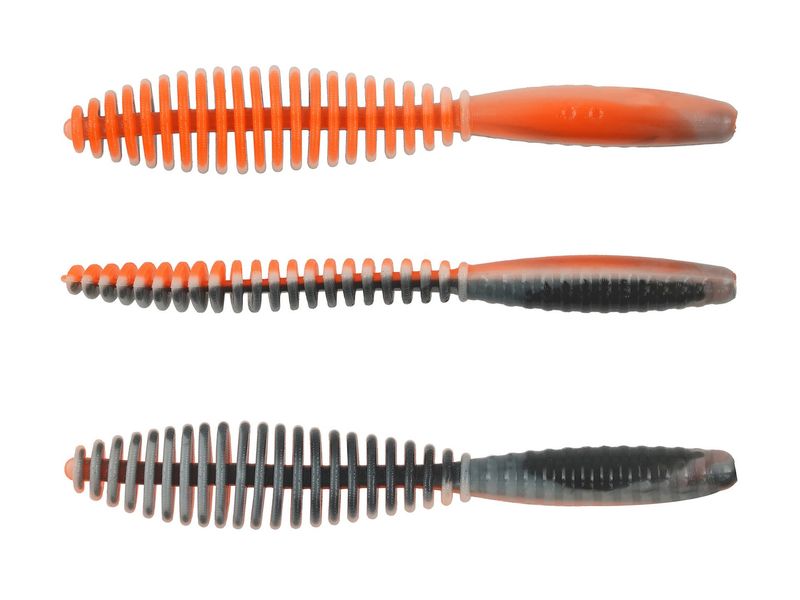 Troutmaster Leech 75mm Knoblauch Turbo Forellenköder 8 Stück Trout Master Leech 75 Gummiköder für Forellen, 7,5 cm, mit Knoblaucharoma für UL-Angeln und Micro Jigs