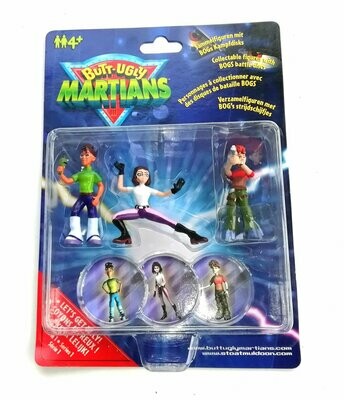 Vintage 2000 Butt-Ugly Martians ~ MIKE / ANGELA / CEDRIC ~ New