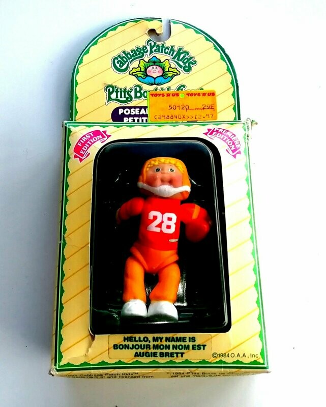 Vintage 1984 Grand Toys Cabbage Patch Poseable Dolls ~ AUGIE BRETT & Birth Certificate