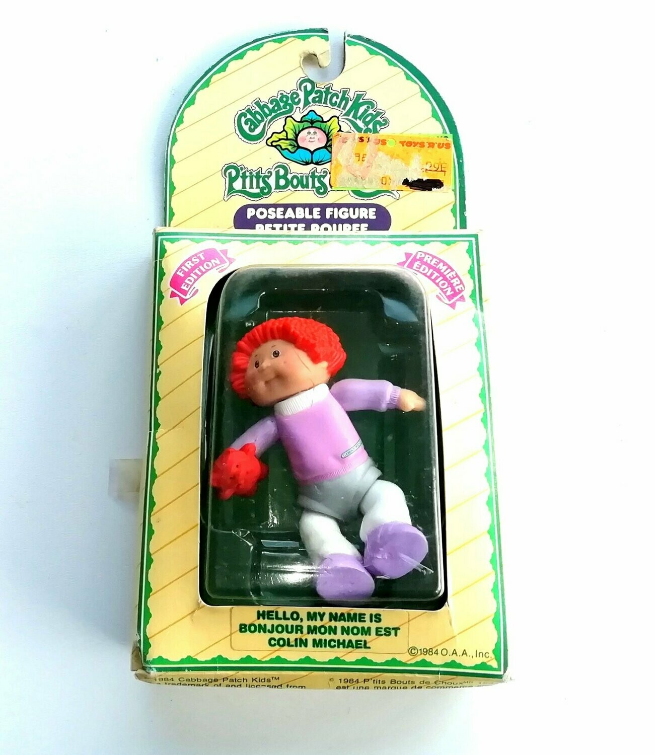 Vintage 1984 Grand Toys Cabbage Patch Poseable Dolls ~ COLIN MICHAEL & Birth Certificate