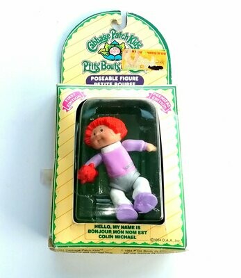 Vintage 1984 Grand Toys Cabbage Patch Poseable Dolls ~ COLIN MICHAEL & Birth Certificate