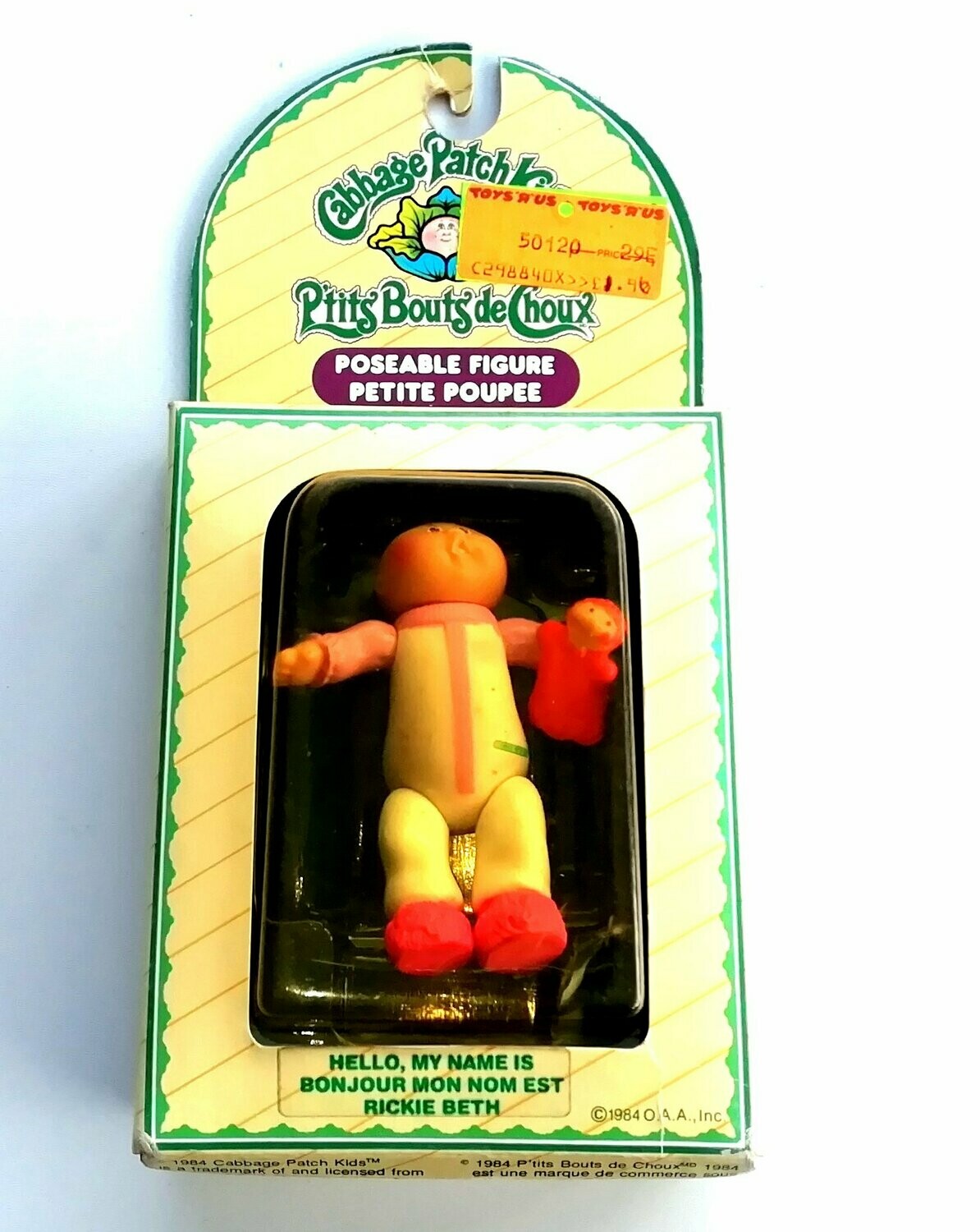 Vintage 1984 Grand Toys Cabbage Patch Poseable Dolls ~ RICKIE BETH & Birth Certificate
