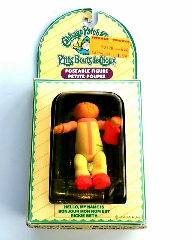 Vintage 1984 Grand Toys Cabbage Patch Poseable Dolls ~ RICKIE BETH & Birth Certificate
