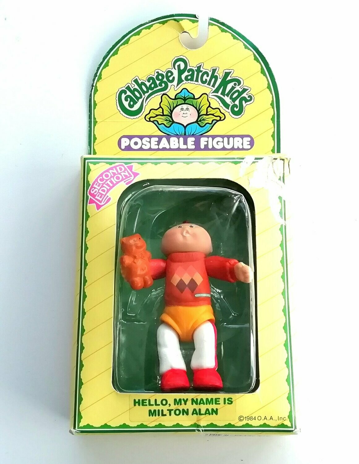 Vintage 1984 Grand Toys Cabbage Patch Poseable Dolls ~ MILTON ALAN & Birth Certificate