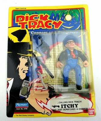 1990 Bandai / Playmates - Dick Tracy - ITCHY - 5" Action Figure - Carded MOC