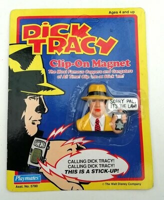 1990 Bandai / Playmates - Dick Tracy - DICK TRACY - 2" Clip-on Magnet - Carded MOC