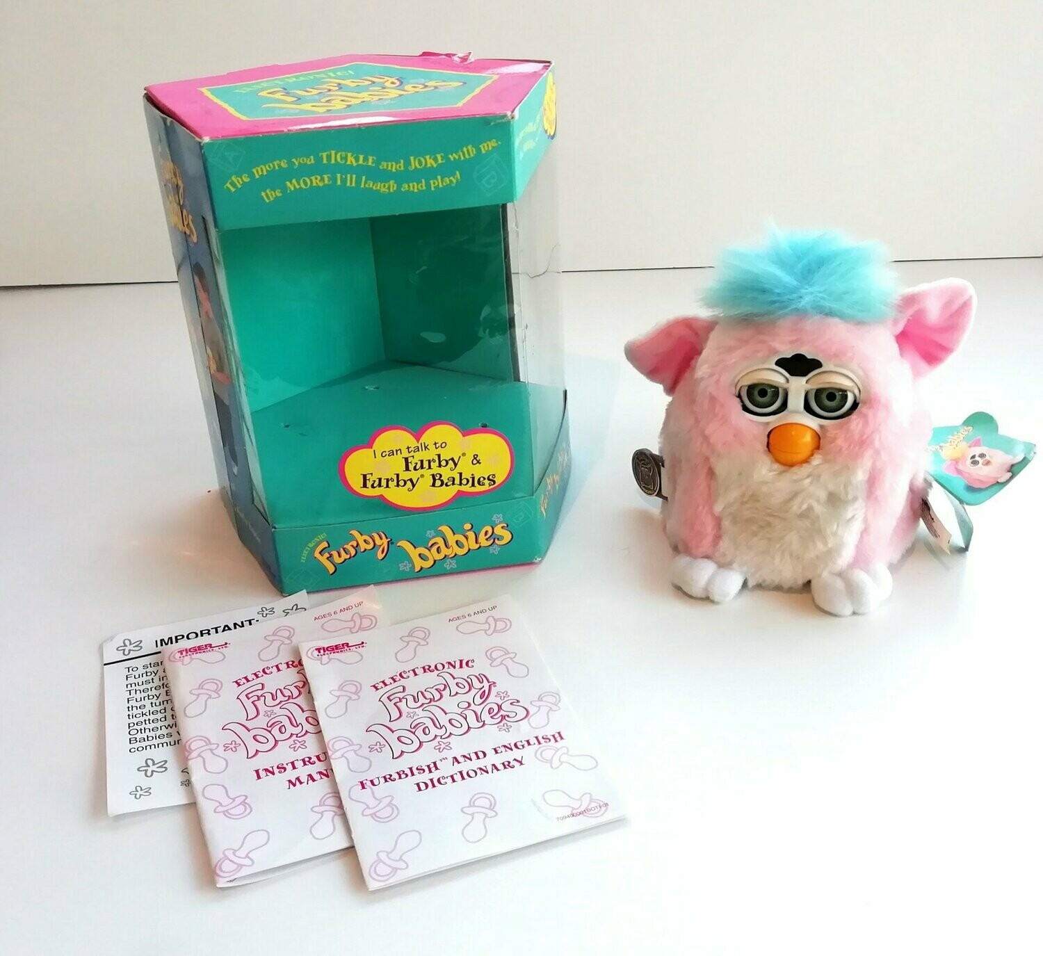 Vintage 1999 Tiger Electronics Ltd ~ FURBY BABIES ~ Fully Working ~ Boxed