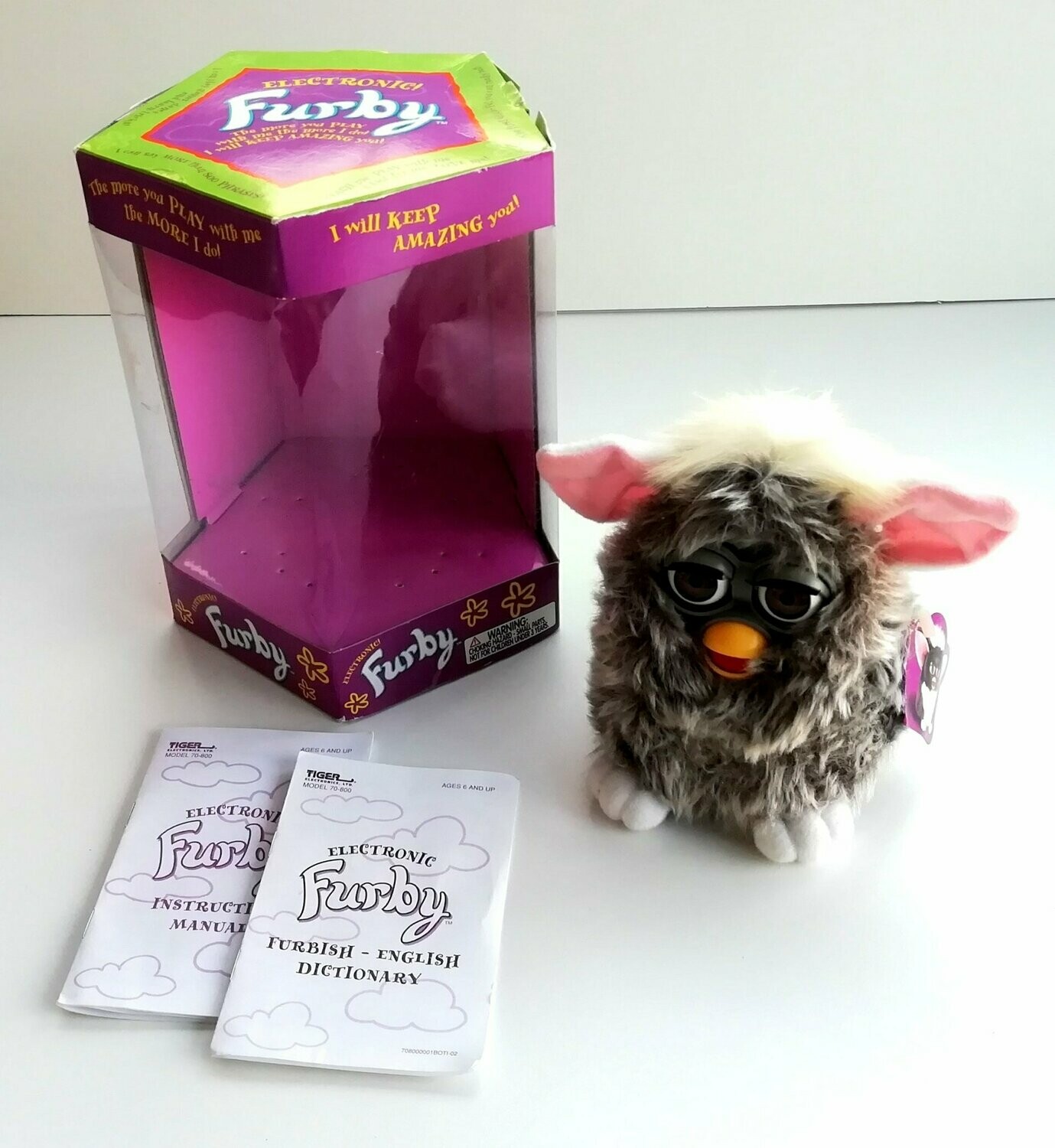 Vintage 1999 Tiger Electronics Ltd ~ FURBY ~ Fully Working ~ Boxed