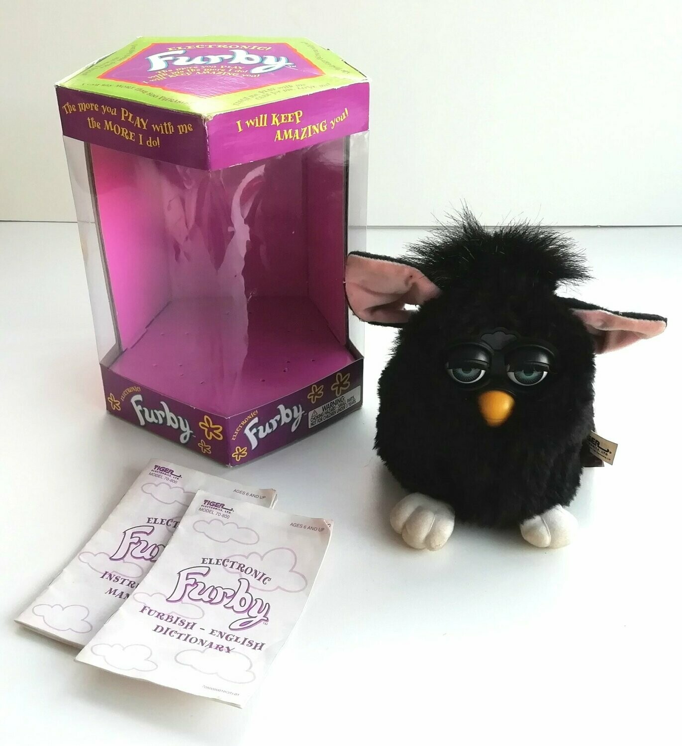 Vintage 1999 Tiger Electronics Ltd ~ FURBY ~ Fully Working ~ Boxed