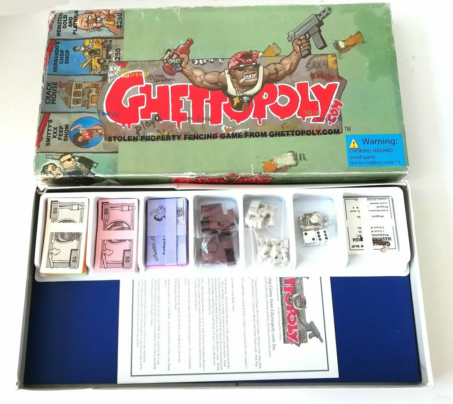 2002 Collectable Boardgame ~ GHETTOPOLY ~ New in Box MIB